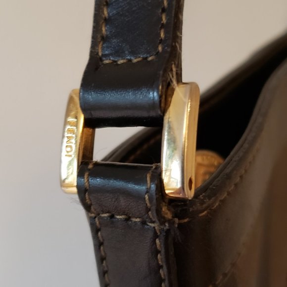 Authentic FENDI Pequin Stripe Canvas Crossbody Bag - Picture 3 of 12